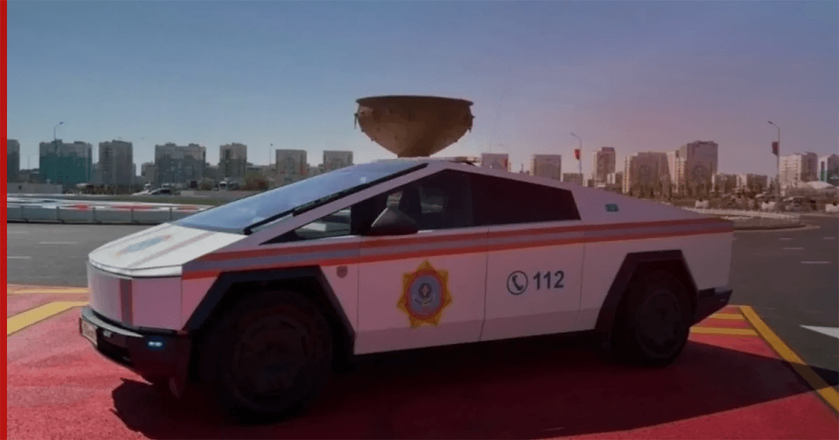 Cybertruck au Kazakhstan : une vitrine pour services d'urgence, pas une